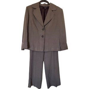 Alex Marie Women's Gray & Brown Women's Pantsuit Size 6 Pants/8 Jacket (READ)